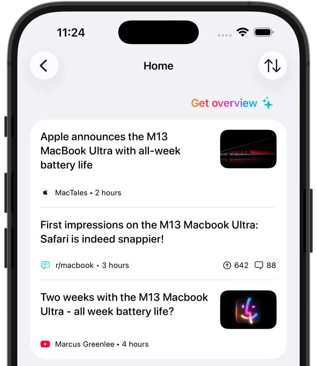 NewsNinja unified feed interface